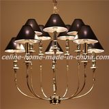 Iron Chandelier Lamp with Leather Shade (SL2096-6+6)