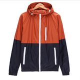 Fashion Contrast Color Cap Sports Jacket for Man's Clothes