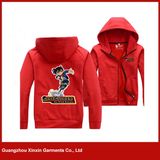 Printed Zipper up Red Sports Hoody Sweater for Men and Women (T39)