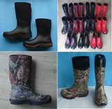 2018 New Fashion Camo Neoprene Rubber Rain Boot, Neoprene Rubber Boot