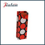 Round Dots Printed Wine Bottle Hand Shopping Gift Paper Bag