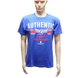 Blue Plain Cotton Wholesale Pre-Shrunk T-Shirt for Men