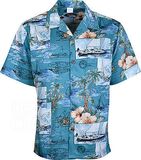 Summer Beach Wear Mens Printed Shirt