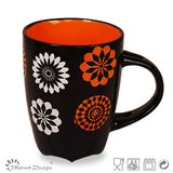 12oz Black Outside Color Glaze Inside Fashion Coffee Mug