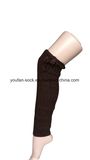 Brown Acrylic Legwarmer with Poms