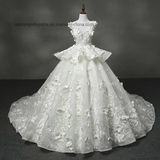 Lovemay Women Ladies Long Big Cap Lace Wedding Gown Dress