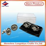 Customized Logo Round Cufflinks for Men