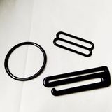 Black White Plastic Nylon Bra Ring and Slider