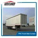 White Double Deck Drop PVC Truck Trailer Cover Side Curtain