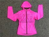 100% PVC Beauty Pink Color Rain Jacket for Women