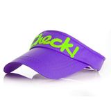 Cheaper Purple Embroidery Visor Cap (JRV072)