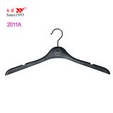 17 Inches Brand Custom Logo Black Pplastic Coat Hangers for Shop Display