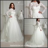 Lace Bridal Ball Gowns Muslim Long Sleeves Wedding Dresses H1012