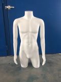 Glossy Half-Body Male Plastic Torso Mannequin