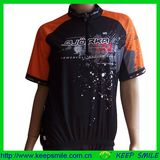 Sublimation Printing Cycling Shirts with 3 Back Pockets