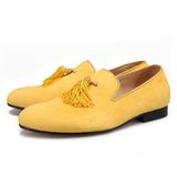 Sleek Tassel Collection Velvet & Suede Loafer for Mens, Customized