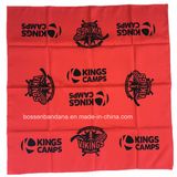 China Factory OEM Produce Customized Design Printed Red Orange Cotton Headwear Bandanna