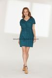 Lady Dress Short Sleeve Gentle Women Dress