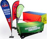 Washable Durable Full Color Advertisement 3D Tablecloth