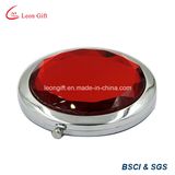 Luxury Promotional Gift Round Red Diamond Makeup Mirror