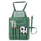 Football BBQ Set in Green Apron