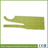 Disposable Waterproof PE Apron in Yellow Color