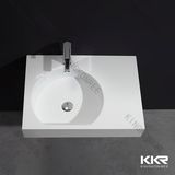 Wall Hung Solid Surface Sanitary Ware Wash Basin for Bathroom