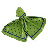 Light Green Scarf Pure Silk Printed Uniform Bank Office Airline Silk Neckwear