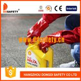 Ddsafety 2017 Red PVC Smooth Finished Cotton Liner Safety Glove