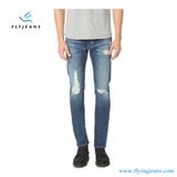 2017 Latest Fashion Blue Stretch Denim Ripped Men Jeans (Pants E. P. 4129)