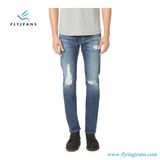 2017 Latest Fashion Blue Stretch Denim Ripped Men Jeans (Pants E. P. 4129)