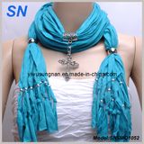 Blue Jesery Cross Pendant Scarf Attractive New Shawl