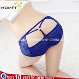 Hollow Jacquard Lace Cutout Briefs Buckled Spandex Belt Charming Brazilians Mature Women Sexy Panties