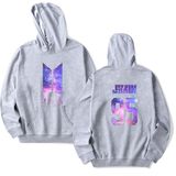 Trend Streetwear Cotton Fleece Pullover Grey Oversized Hoodie with Digital Printing