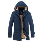 Quality Single Twill Cotton Winter Adults Man Boy Parka Coat