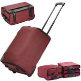 Foldable Rolling Wheel Trolley Travel Duffel Sport Bag