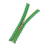 #5 Metal Brass Teeth Zipper with Lace Tape