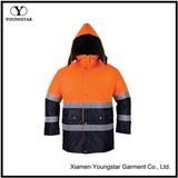 Workwear Raincoat Big Men Hi Vis Orange safety Padded Jacket