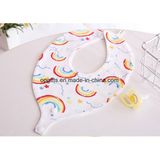 Plain Triangle Baby Bandana Drool Bibs with Pacifier Clip