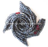 fashion Aw Leopard Printing Polyester Square Scarf (HWBPS111)