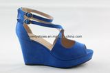 Sexy Fashion Wedge Shoes Peeptoe Women Sandal for Banquet