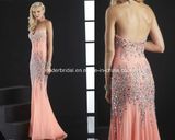 Chiffon Strapless Backless Beading Empire Sheath Evening Gowns Yao46