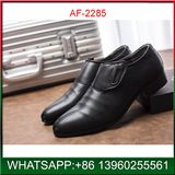 China Hot Selling Man Black PU Leather Shoes for Wholesale