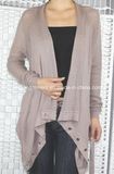 Women V Neck Long Sleeve Cardigan Sweater by Knitting (11SS-191)