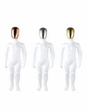 Bright White Kids Mannequin Whit Chrome Face (100CM)