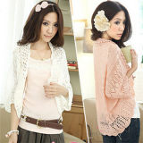 High Quality Women's Knitwear Batwing Sleeve Hollow out Knitted Cardigan