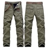 Fashion Work Trousers Pure Cotton Men Cargo Pants