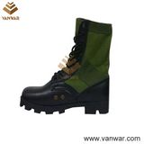 Olive Green Jungle Military Boots with Steel Toe Cap (WJB012)