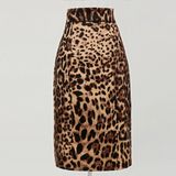 Online Wholesale Manufacturerwomen Maxi Leopard Printing Pencil Skirts