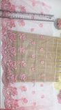 Stock Wholesale 23.5cm Width Embroidery Nylon Mesh Lace Polyester Embroidery Trimming Net Lace for Garments Accessory & Home Textiles & Curtains Decoration